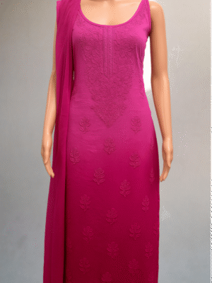 Georgette Long Spaghetti set 3 Pc | Pink